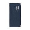 2027 Slim Wallet Diary Week To View - Compact Navy