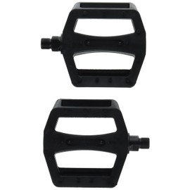 Big Roc 57PCK745BK Bike Pedal, 100 x 105mm, 9/16" Black Steel Nylon