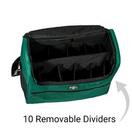 Professional's Choice Custom Cubby Organizer | 10 Removable dividers for Your Perfect on The go Organizer | Emerald