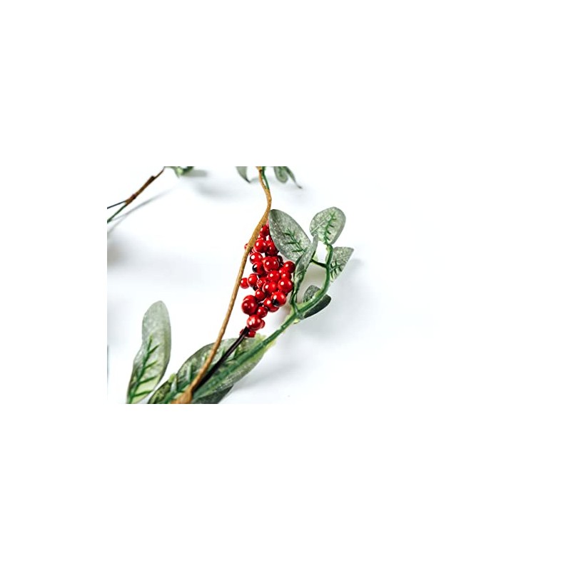 CraftMore Holiday Mini Leaf Garland with Berries