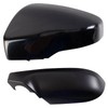 TRQ Driver Side Heated Power Mirror Smooth Black Manual Fold