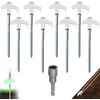 8Pack Tent Stakes-8” Drill in Heavy Duty Ground Pegs Screw