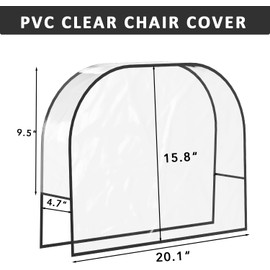 Clear PVC Salon Chair Back Cover, 2 Piece Salon Chair Cover PVC Clear Chair Back Covers Waterproof Salon Chair Covers Protectors Soft Salon Chair Back Cover
