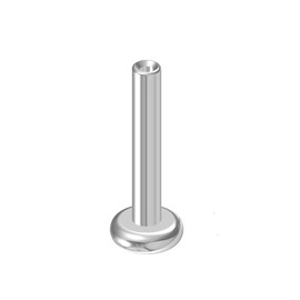 NewkeepsR 18G×6mm Threadless Flat Back Labret Stud Post Replacement, Implant Grade 1.0mm Press Fit Flatback Push In Short Unthreaded Titanium Bar