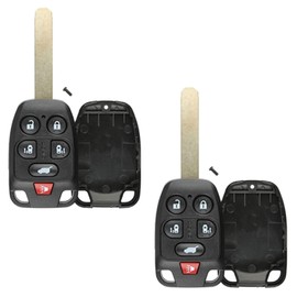 KeylessOption Just The Case Keyless Entry Remote Head Key Combo Fob Shell, Pack of 2