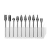 10 Pieces Rotary Cutter Set, Carving Tool Carbide Steel Solid