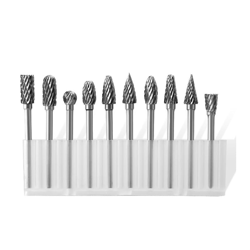 10 Pieces Rotary Cutter Set, Carving Tool Carbide Steel Solid