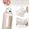 SIEROZUR 32 oz Glass Water Bottle with Straw and Handle