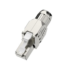 Hnya Link RJ45 Cat6 FTP Field Termination Modular Plug - with Nuts,Tool Less,2-Pack,Easy Installation, Gold-Plated Contacts - Ideal for Home Office Network Renovation