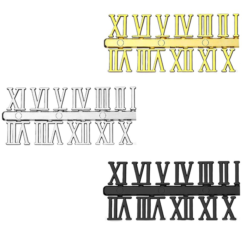 WANGCL Clock Numerals Kit Roman Numerals Wall Clock Accessories Arabic