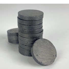 Generic Imanes de Ferrita 1.5cm x 3mm Redondo Negro (Paquete de 200)