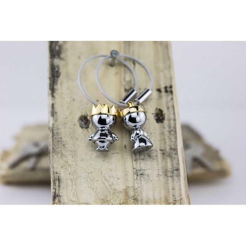 TROIKA GERMANY(トロイカ) LITTLE KING & LITTLE QUEEN キーリングペアセット リトルキング&クイーン KR9-38/CH