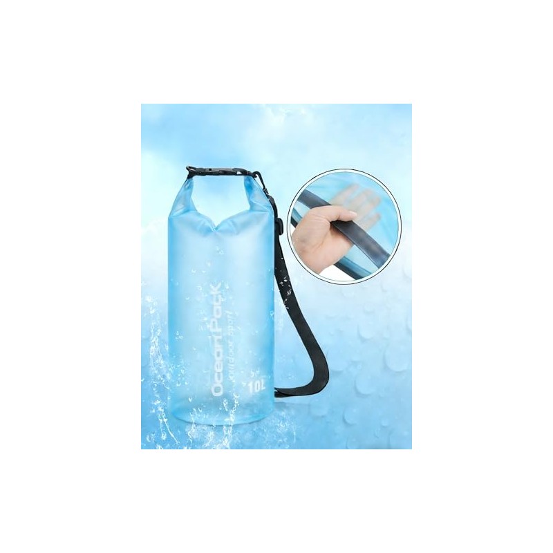 Bolsa Seca Impermeable, Ligera, de 10 l, Ideal para Kayak,