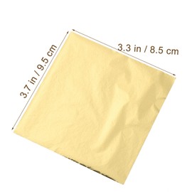 DOITOOL 200 Sheets Gold Foil for Crafting Durable Gilding Flakes DIY Decoration Shiny Gold Foil Material for Arts Furnishings for Parties Creative Projects