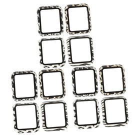 Gatuida 12pcs Hard Watch Case Tempered Screen Protector for Lightweight Full Protection Bumper Cover Design Compatible Patterns