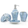 FORLONG Ocean Conch Sea Shell Ceramic Bathroom Accessories Set of