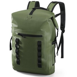 Haimont Waterproof Dry Backpack 30L TPU Lightweight Roll Top Dry Bag for Men Women, Beach, Kayaking, Travel, Hiking, Army Green