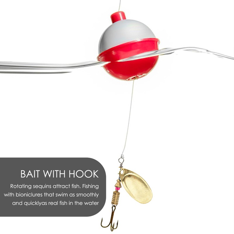 10-Piece Spinner Bait Set, 10-Piece Fishhook Adapter Ring, Swinging Bait