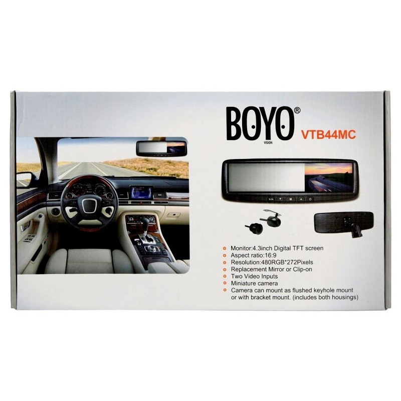 BOYO VTB44MC 4.3" Digital TFT LCD Rear View Mirror Monitor