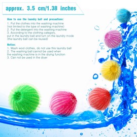 Blulu 48 Pieces Pet Hair Remover for Laundry Dryer Balls Reusable Washing Machine Hair Catcher Pet Dog Cat Hair Catcher Lint Remover (Rainbow Color)