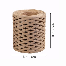 Kraft Raffia Ribbon,Raffia Paper Ribbon,Craft Paper Ribbon, 0.25 inch x 656 ft