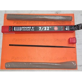 WOODYS BLACK EDGE 8" X 7/32" CHAIN SAW FILE 12 PACK IN DURABLE PLASIC CONTAINER