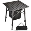 Aluminum Camping Side Table, Compact Folding Outdoor Table, Portable Beach