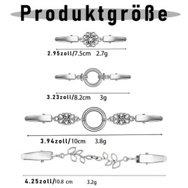 Pack of 4 Vintage Cardigan Pullover Clips, Scarf Buckle, Shirts, Dresses, Scarf Clips for Women and Girls, Closure for Collar Cape Scarves Coat Women's Charm Accessories, 4 Styles, Metal, 0