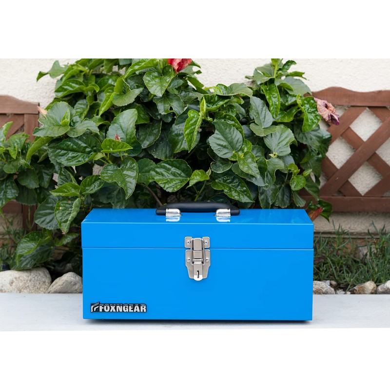 16" Portable Steel Heavy-duty Tool Box 18-Gauge with Metal Latch