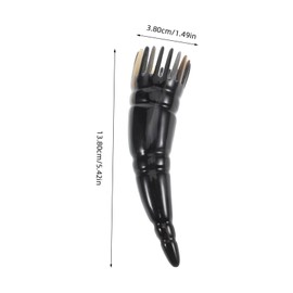 ORFOFE Handcrafted Buffalo Horn Comb Hair Scalp Massager Natural Bull Horn Detangling Brush Portable Scalp Massage Tool for Hair Conditioning