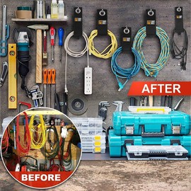 15PCS Heavy Duty Storage Straps Garage Organization Tool Organizers and Storage Fastening Straps Cord Wrap Keeper, Cable Straps for Cords, Hoses, Rope, RV, Boat, and Garage Storage and Organization