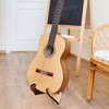 AIMALL Universal Folding Guitar Stand, Wood-Finished Floor Rack, Compatible with