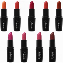 Bissú Set Labiales Mate Bissu Kit 9 Piezas - Celebrando la Diversidad y Belleza de Todas las Mujeres (Tonos Rojos/rosas, 4g)