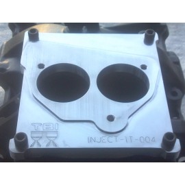 INJECT-IT 54mm = 2 1/8" TBI - SPREADBORE CARB INTAKE MANIFOLD ADAPTER Vortec INJECT-IT-004