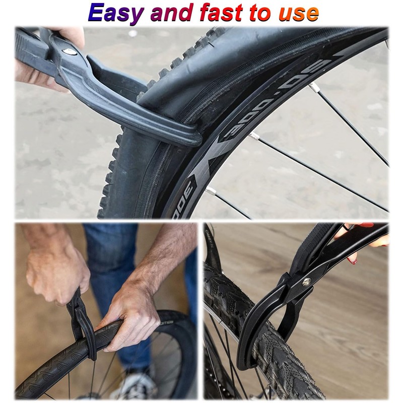Disassembly clamp, bicycle rim protection tool, bicycle tyre removal clamp,