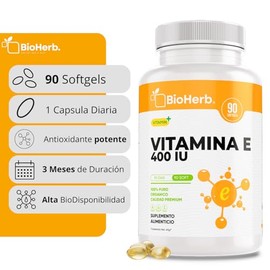 Bioherb Vitamina 400 Bienestar Piel Softgels