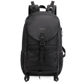 TINYAT Hiking Backpack for Men and Women, Water Resistant Travel Backpack, Trekking Backpack, Daypack for Camping, Climbing, Sports, Black/T109433