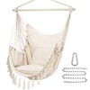 Y- STOP Hammock Chair Hanging Rope Swing, Max 500 Lbs,