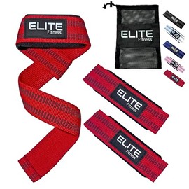 Elite Fitness Correas acolchonadas para Levantamiento de Pesas, Straps para Gimnasio (PAR), Correas de Soporte, Straps de Gym para Proteccion de Dedos y muñecas