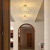 Zswanbei D12.5 Inch Boho Light Fixtures Flush Mount Mini Chandelier