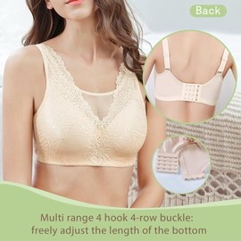 LIUCHXILI Mastectomy Bra Post Surgery Bra for Breast Forms Breast Prosthesis Pocket Bra Women's Everyday Bra 34B SK