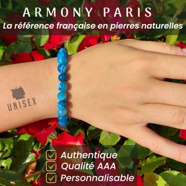 ARMONY PARIS Chakra Bracelet Real Stones Gemstone Bracelet Chakra Bracelet Yoga for Men and Women, Stone, Agate