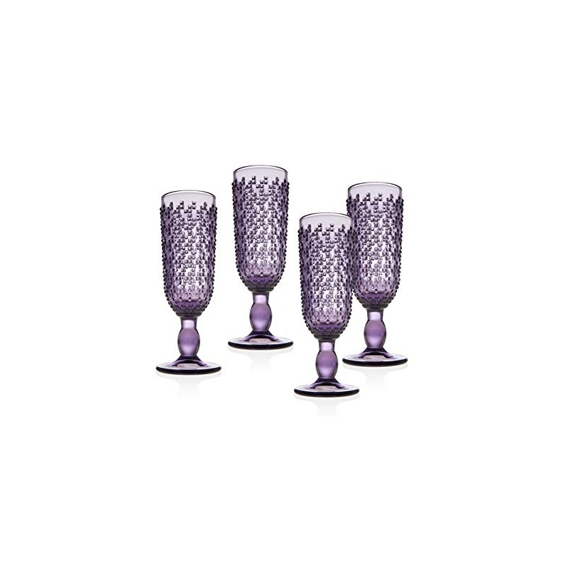 Godinger Champagne Flute Glasses, Beverage Glass Cups, Martini Glasses, Alba,