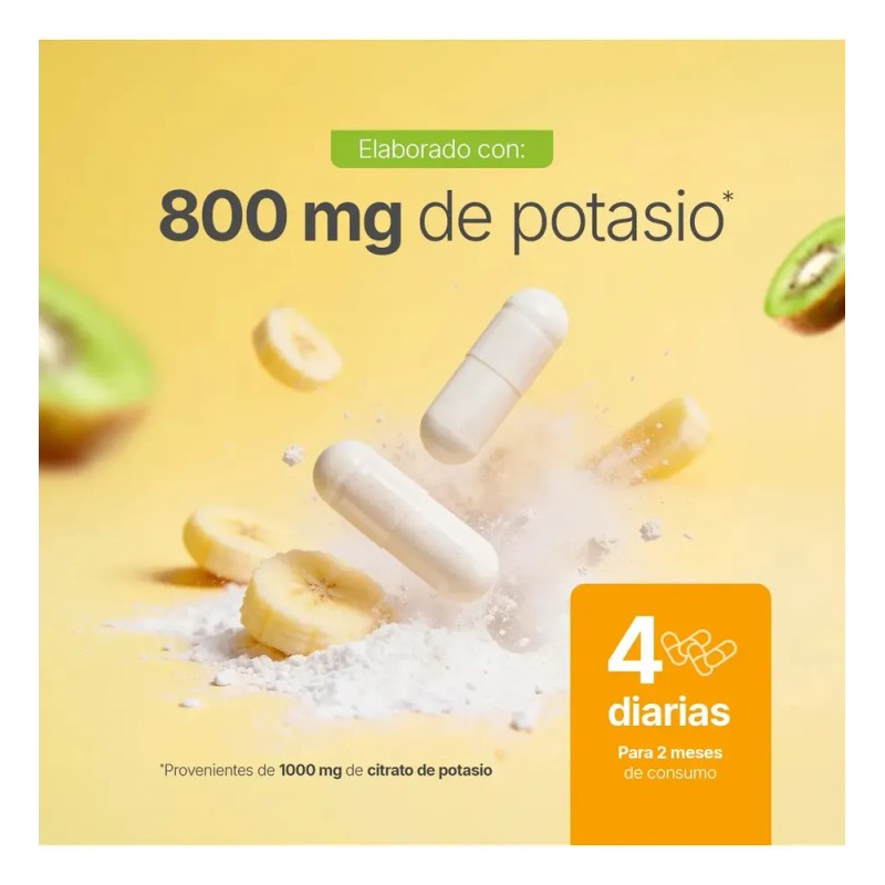 Citrato De Potasio De 240 Cápsulas B Life Sin Sabor