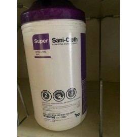 PDI Q86984 - Super Sani-Cloth Wipes XL 7.5" x 15" 65/Canister, Exp 10/2022