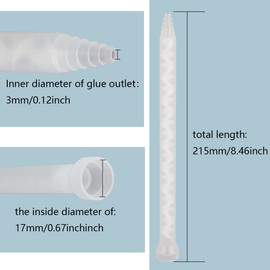 Epoxy Mixing Nozzle Static Mixer Nozzle Tubes 18-Element Adhesive Cartridges Spiral Tip 10 Pieces