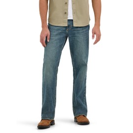 Wrangler Men's Free-to-Stretch Relaxed Fit Jean, Grey Tint