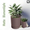 PECZEKO Matte Flower Pot, Plastic Planter, Decorative Pot for Large