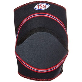 TSM Pro Sports Knee Support with Padding Short, L, Black, M