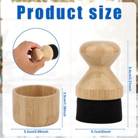 BOXOB Wooden Cutting Board Oil Applicator with Cover, Butcher Block Mineral Brush Tools Gadgets for Kitchen Scrapers Bowls Spoons
